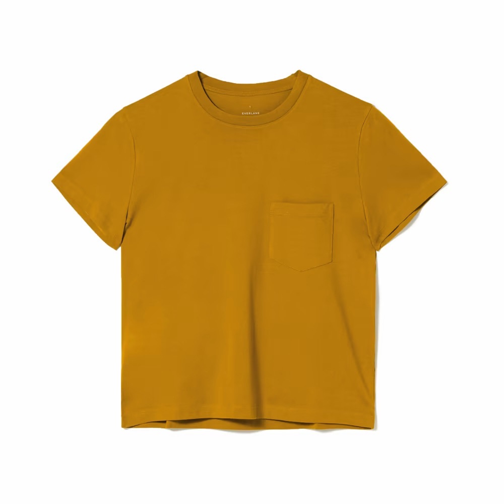 Everlane Ochre Organic Cotton Box Cut Tee